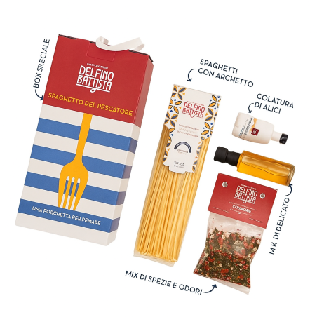 box regalo delfino battista lo spaghetto del pescatore